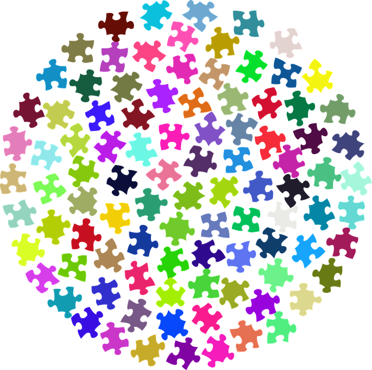 Jigsaw, Puzzle, Pieces, Abstract, Art, Colorful - Puzzle Pieces (725x720), Png Download