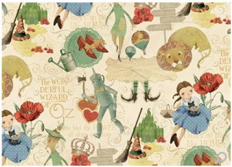 Wizard Of Oz Gift Wrap - Kartos The Wizard Of Oz 20 X 27.5 In. Paper (460x455), Png Download