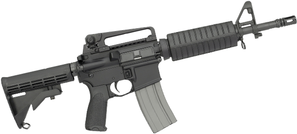 Gun Pointing To The Right (650x376), Png Download