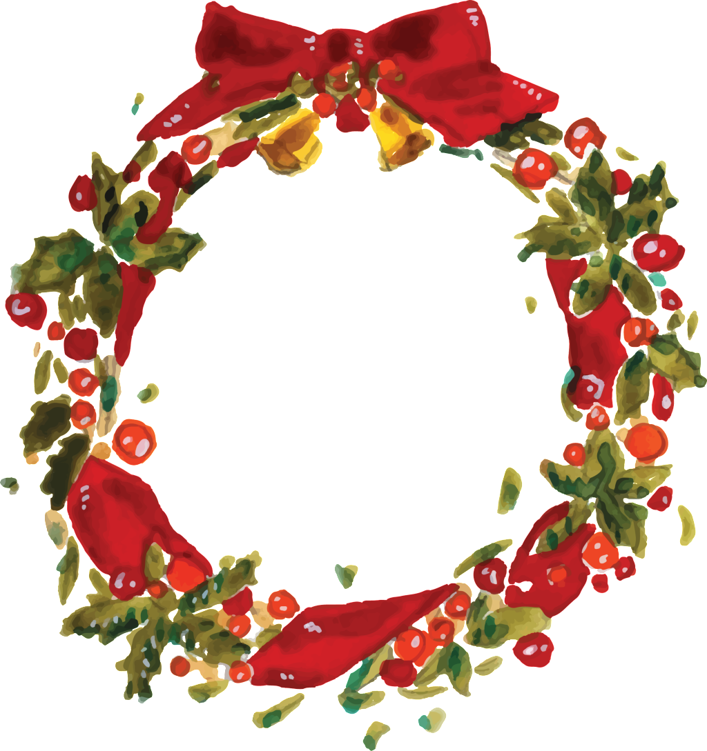 Wreath (1024x1089), Png Download