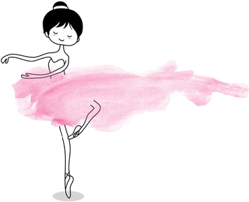 Cute Little Ballerina - Ilustração Bailarina Png (500x357), Png Download