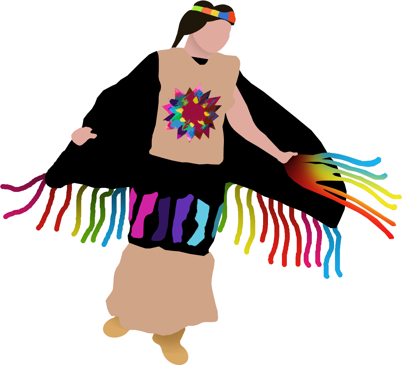Wow Graphic 2015 Dancer - Powwow Dancer Clip Art (1440x1308), Png Download