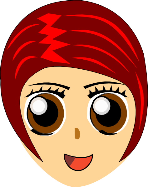 Assortment Of Female Red Hair - Clipart Short Red Hair Female (474x599), Png Download