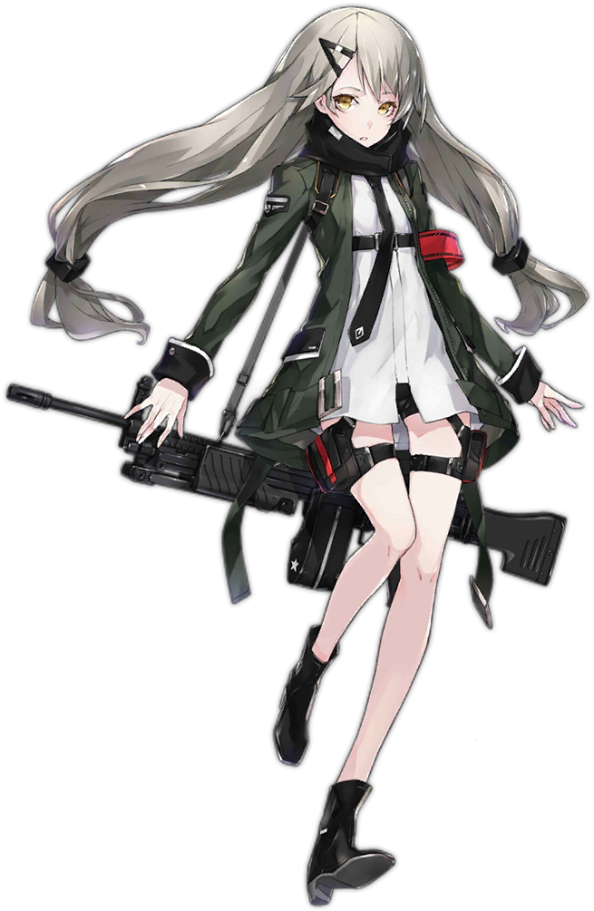 Image Result For Mg4 Girls Frontline - Anime Girl Dark Grey Hair (700x1024), Png Download