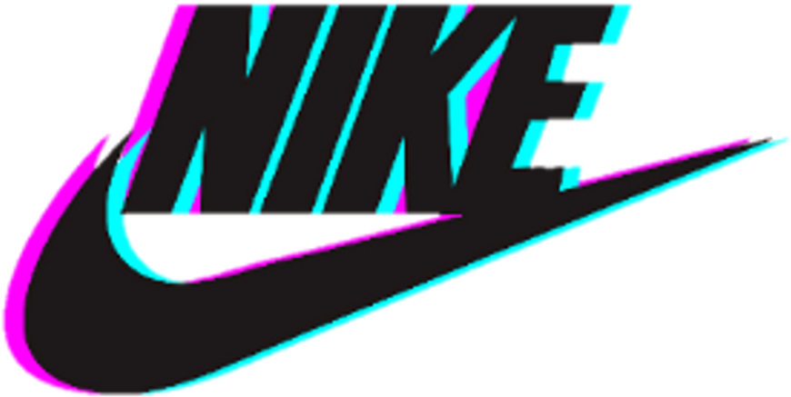 Nike Logo Glitch Tumblr Photography - Stickers Tumblr Nike (1024x1024), Png Download