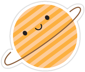 Jupiter Transparent Cute - Kawaii Planets Saturn (375x360), Png Download