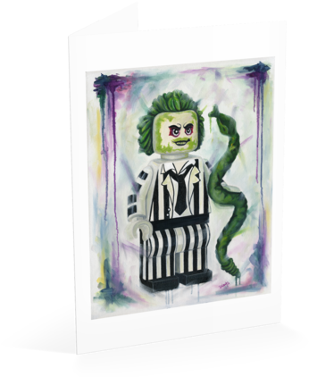 Beetlejuice Card - Cartoon (480x480), Png Download