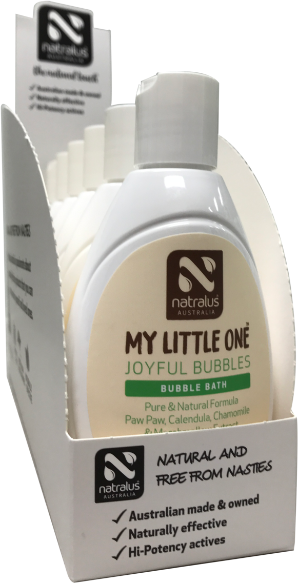 My Little One Joyful Bubbles Bubble Bath 200ml - Natralus Essential Paw Paw Lip Balm 12g X 8 Pack (647x1200), Png Download