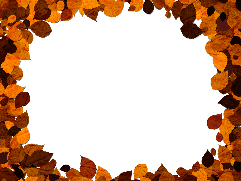 Autumn Leaf Background Texture Free - Leaves Border Background Png (800x600), Png Download