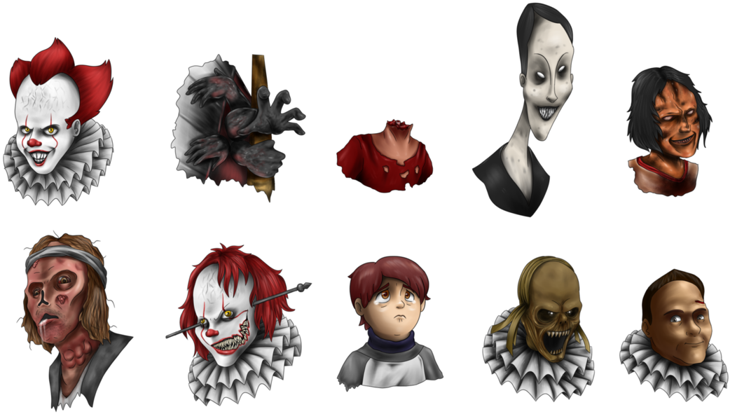 Complex Drawing Horror - Flute Lady It Judith (1153x692), Png Download