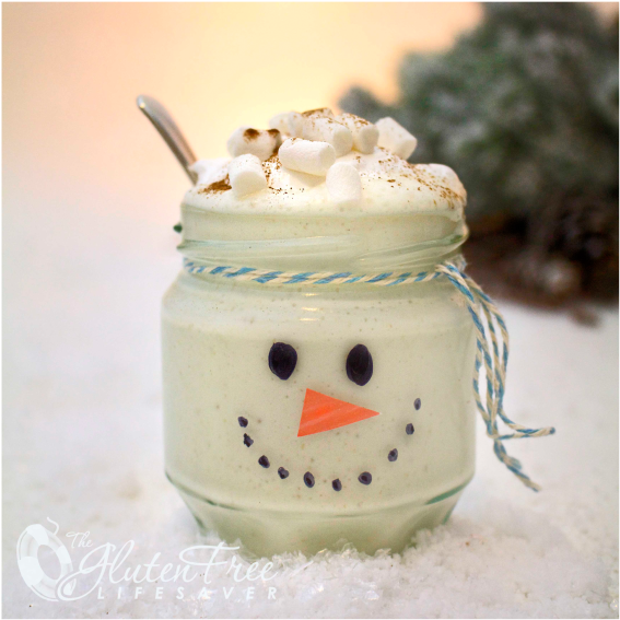 15 Cute Snowman Craft And Food Ideas - Smoothie Christmas (980x600), Png Download