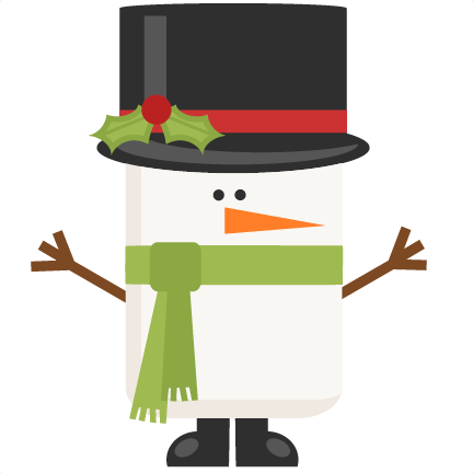 Funky Snowman Title Scrapbook Clip Art Christmas Cut - Christmas Day (432x432), Png Download