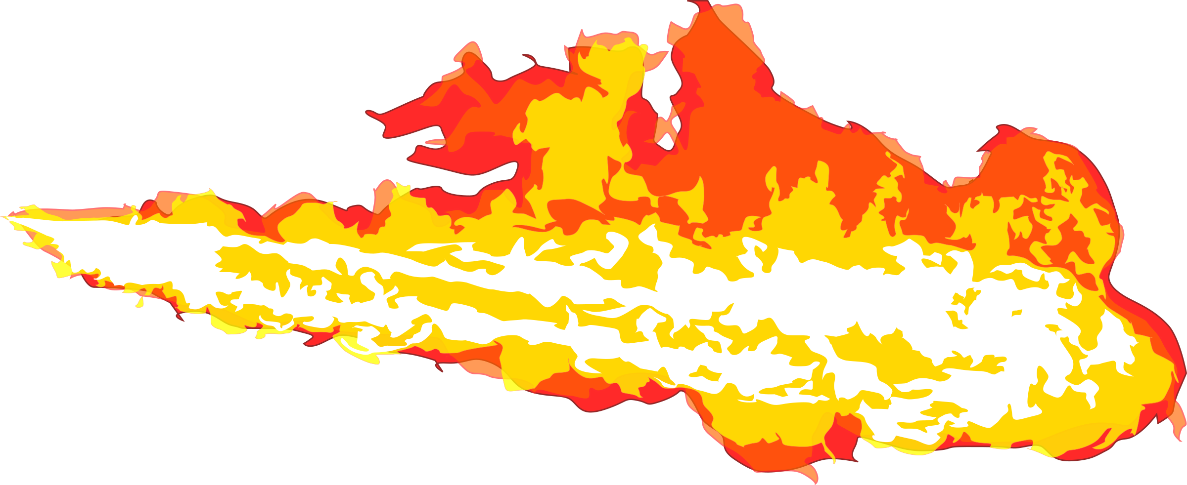 Clipart Flamethrower Stream Big - Flamethrower Png (2400x982), Png Download