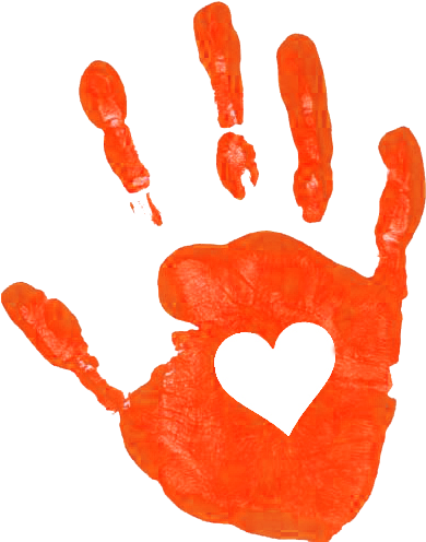 Handprint Orange Transparent - Eskmo / Hypercolor Ep (390x503), Png Download
