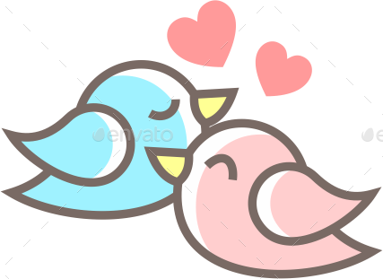 Love Birds Png Background Image - Birds Love Png (427x311), Png Download