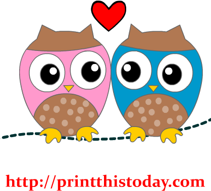 Love Birds Clip Art - Love Cute Letter Paper Printable (417x417), Png Download