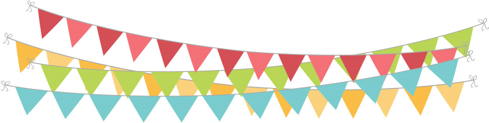 Bash Parties - Birthday Garland Transparent (982x250), Png Download