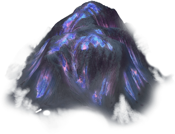 Blue Flame Mountain - Ring (733x556), Png Download