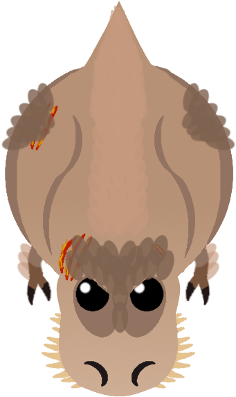Artistic Ideafeathered Rex Has Burining Scars From - Mope Io Trex Skins (500x600), Png Download