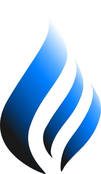 How To Set Use Blue Logo Flame Clipart (348x595), Png Download