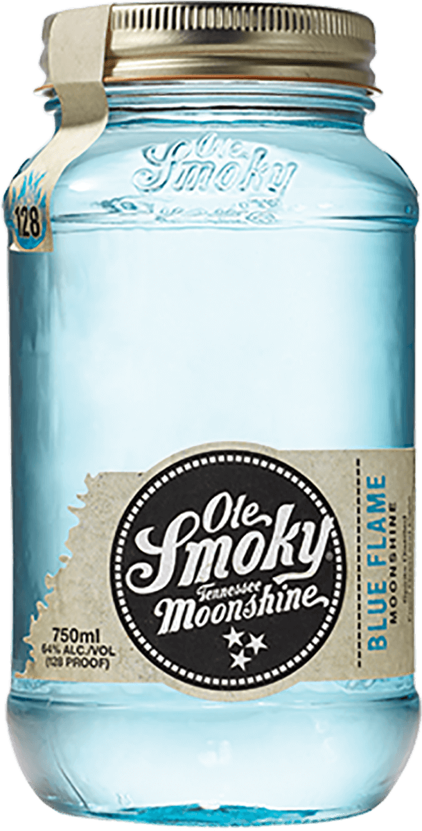 Ole Smoky Blue Flame - Ole Smoky Moonshine Blue Flame (645x1200), Png Download
