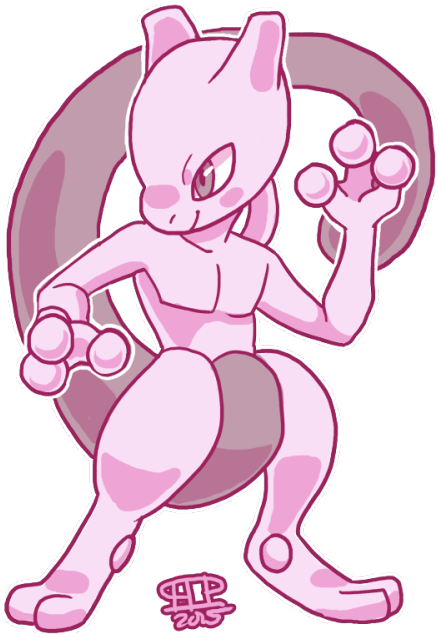 Mewtwo For Mewtwo's Birthday So Cute - Mewtwo Cute (500x667), Png Download