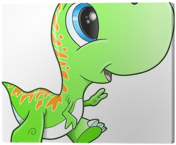 Cute Tyrannosaurus Rex Dinosaur T-rex Vector Canvas - Cute Tyrannosaurus Rex Drawing (400x400), Png Download