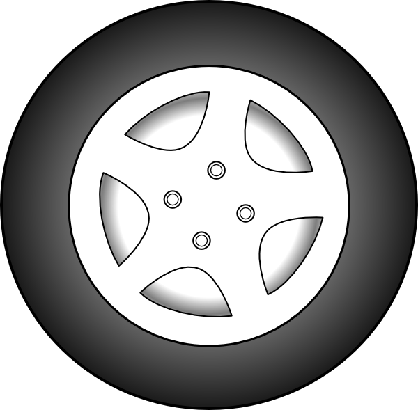 Wheel Clipping Of Wheel Chrome Wheel - Wheel Clipart (600x589), Png Download