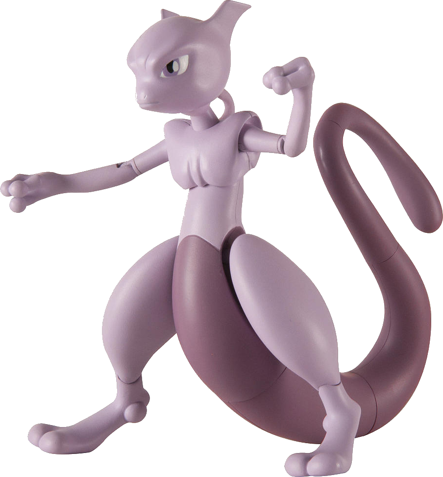 Mewtwo 6” Action Figure - Mewtwo Figure Tomy (904x973), Png Download