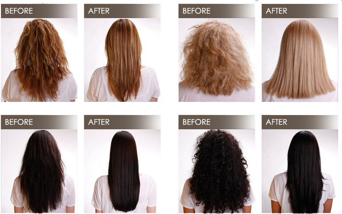 Brazilian Blowout Keratin Treatments Are Effective - Keratin Therapy Before And After (706x441), Png Download