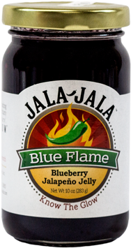 Jala Jala Blue Flame Blueberry Jalapeno Jelly Click - Kona Coffee (500x500), Png Download