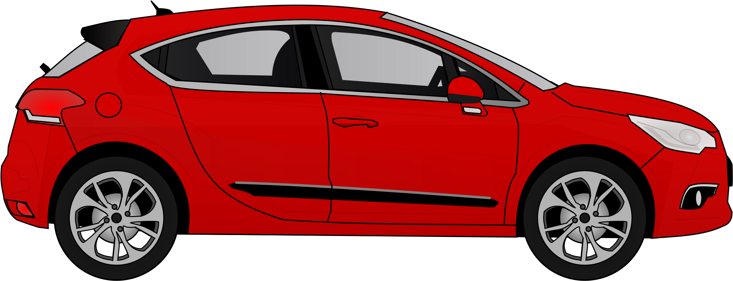Car Clipart & Car Clip Art Images - 2017 Chevy Spark Red (2400x943), Png Download