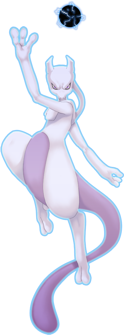 #150 Mewtwo - Illustration (503x1126), Png Download