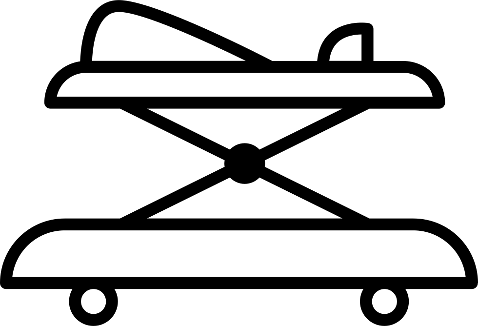 Baby Walker Comments - Drawing Of Baby Walker (980x668), Png Download