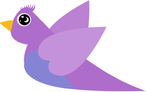 Purple Love Birds Clipart Free Clipart Images - Hd Flying Bird Png (500x315), Png Download
