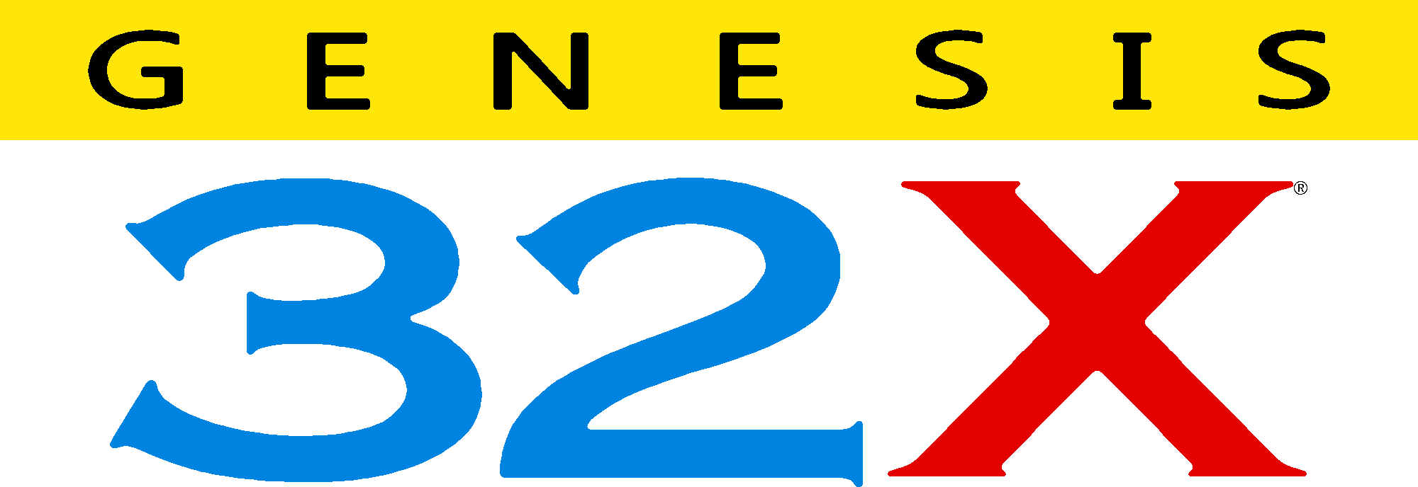 Genesis 32x Logo Usa - Sega Genesis 32x Logo (2000x688), Png Download