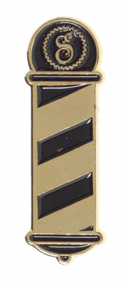 Suavecito Barber Pole Enamel Pin - Barber Pole Enamel Pin (400x400), Png Download