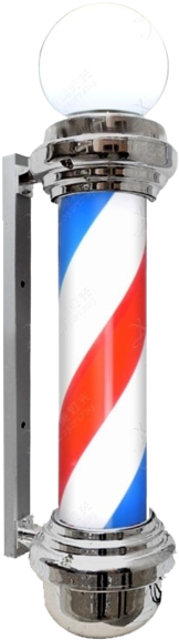 Hot Sell Led Light Red White Blue Stripes Barber Salon - Baston De Barberia Png (640x640), Png Download