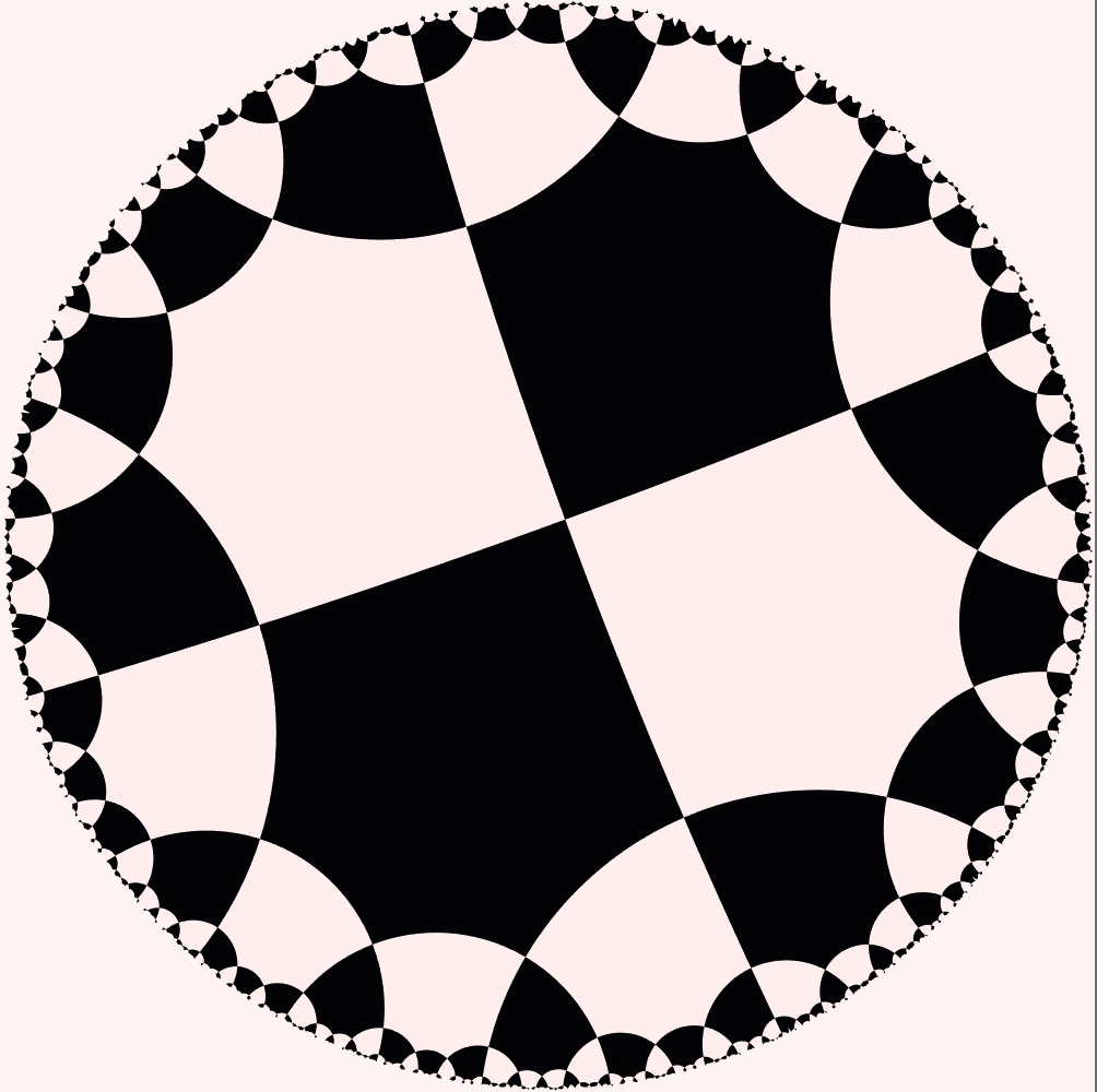 6 4 Hyperbolic Checkerboard (1004x1000), Png Download