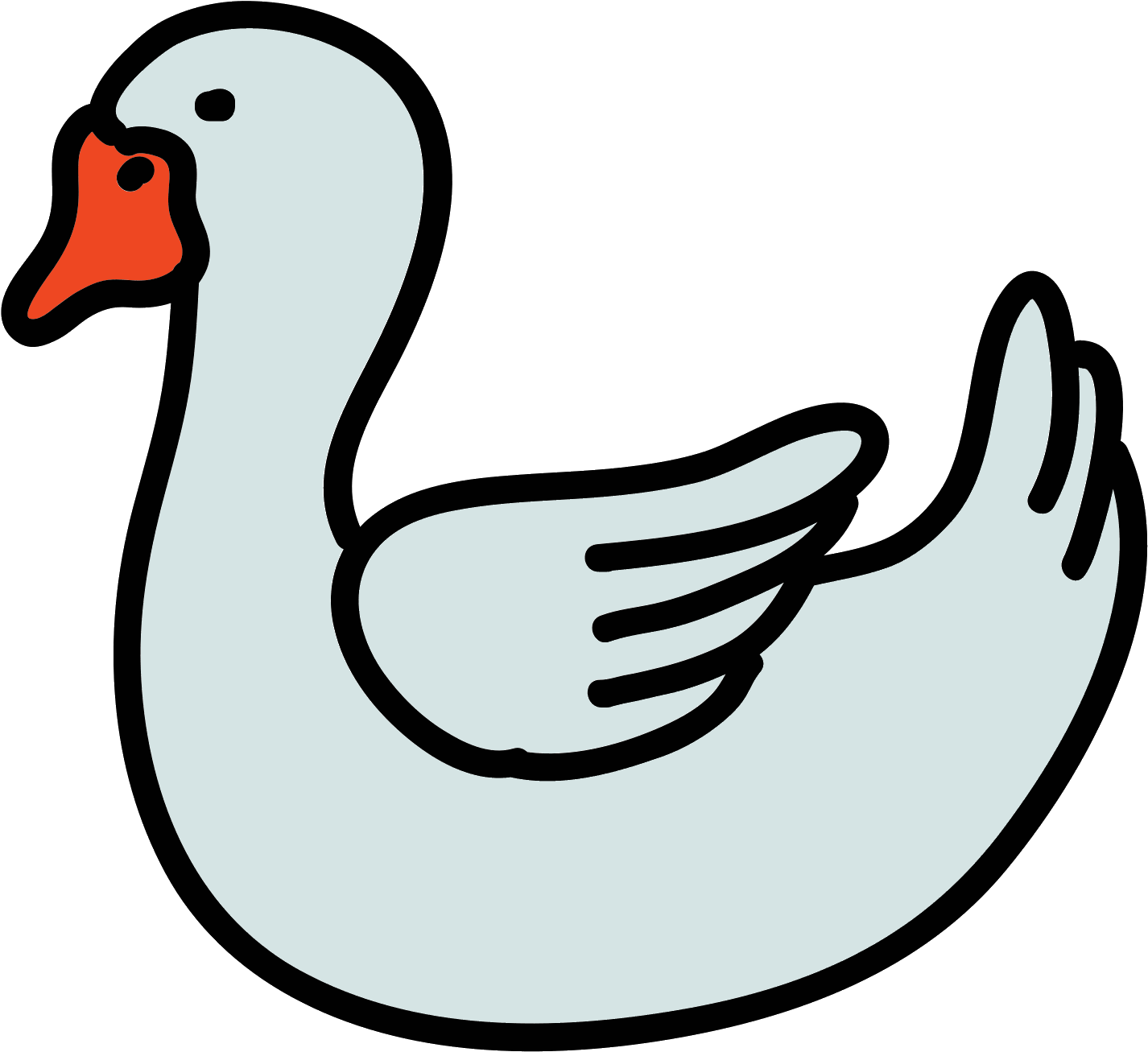 This Icon Is A Part Of A Collection Of Swan Flat Icons (1600x1600), Png Download