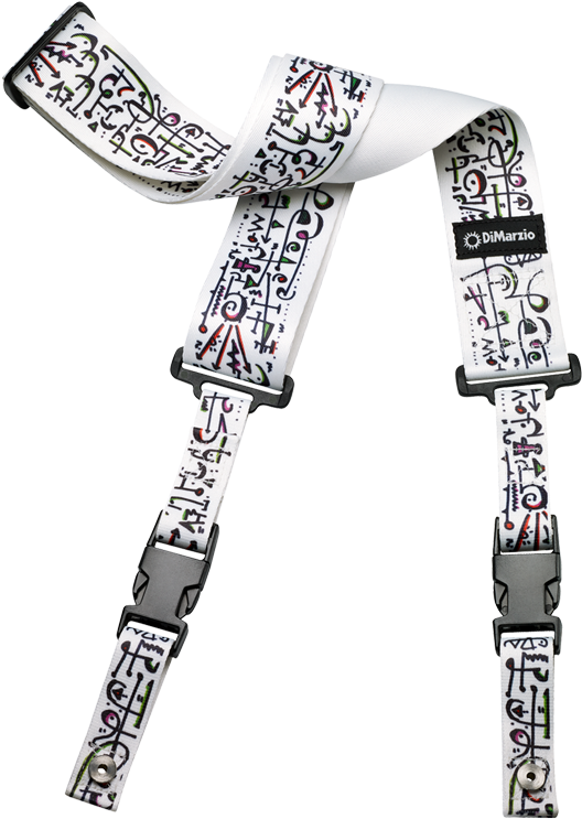 Steve Vai Cliplock Art Strap White (767x767), Png Download