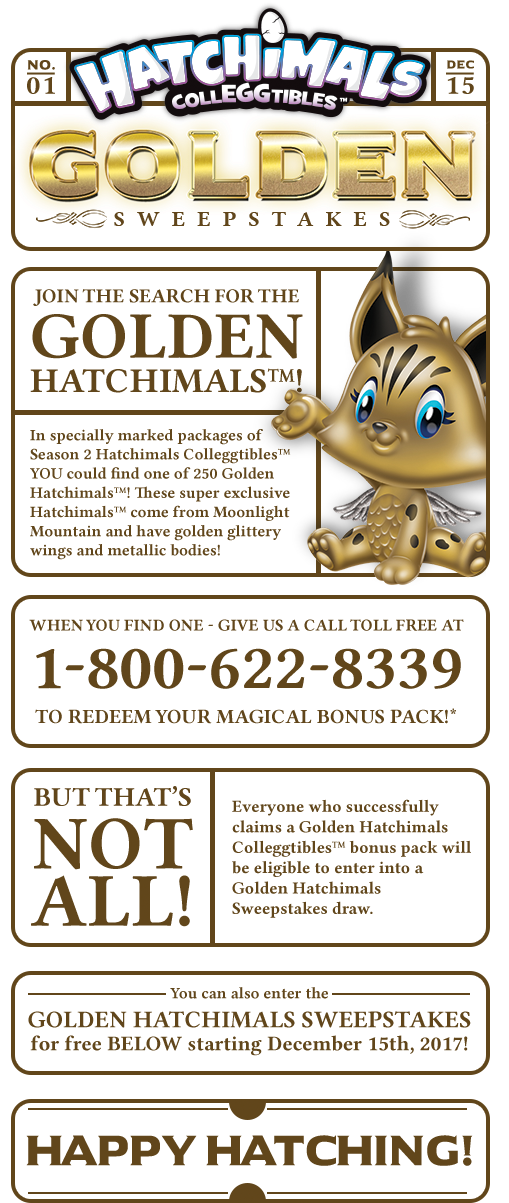 Enter The Golden Hatchimals Sweepstakes Png Hatchimals (515x1202), Png Download