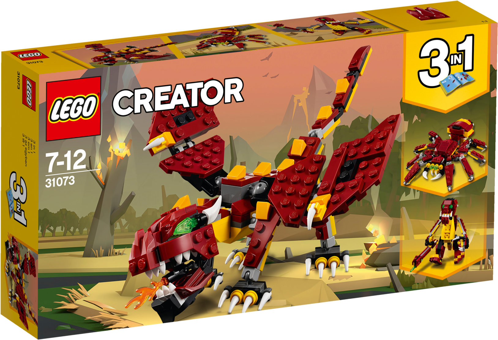 Lego Creator 3 In 1 31073 Mythical Creatures (2400x1800), Png Download