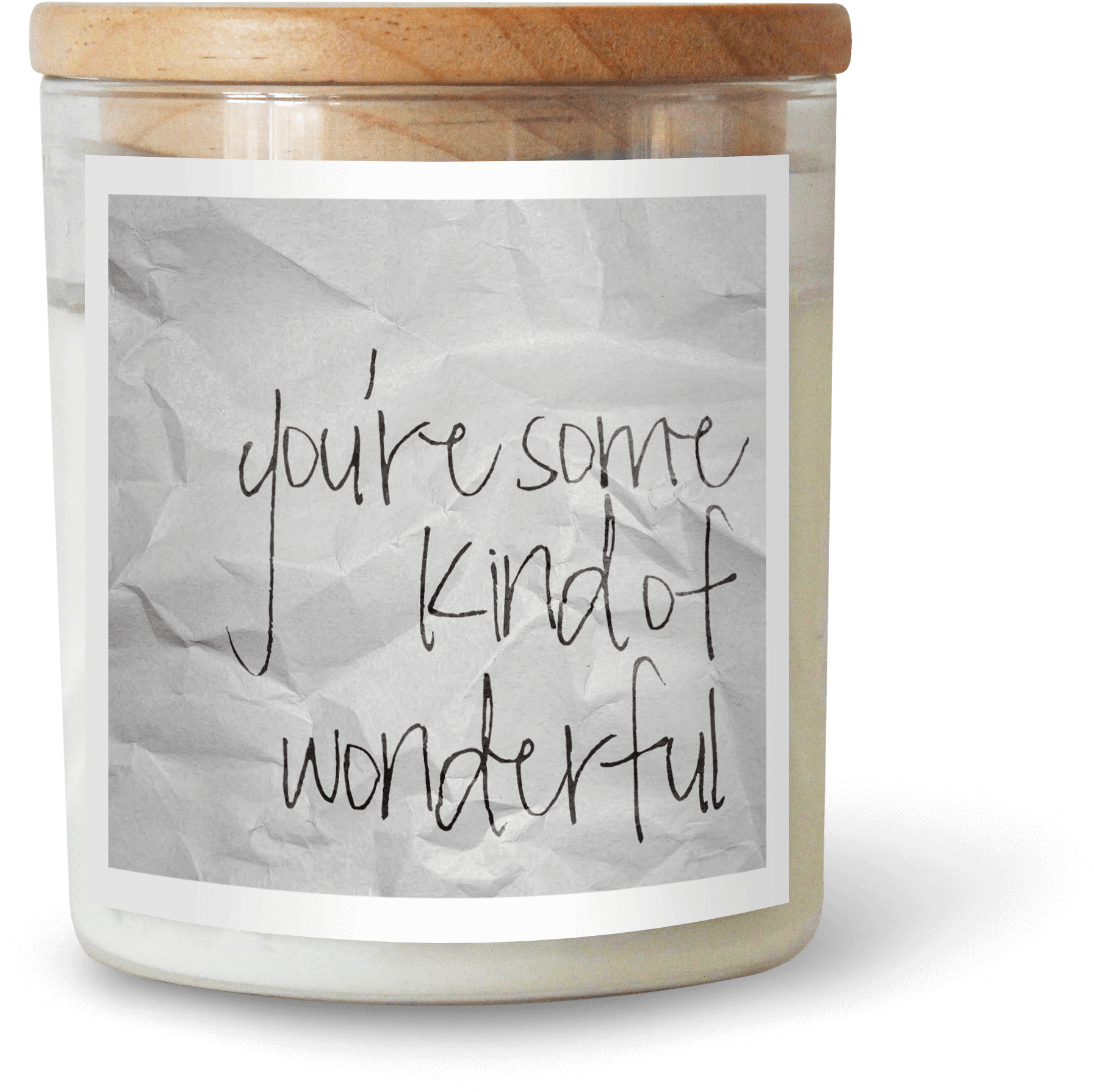 Soy Wax Candle In Glass Jar With Wooden Lid And A Black (2088x2084), Png Download