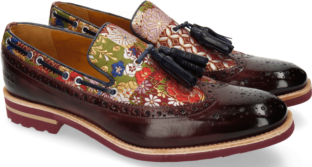 Loafers Eddy 16 Textile Glory Burgundy Palm (1024x1024), Png Download