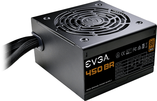 Evga 100 Br 0450 Rx 450 Br, 80 Bronze 450w, (600x600), Png Download