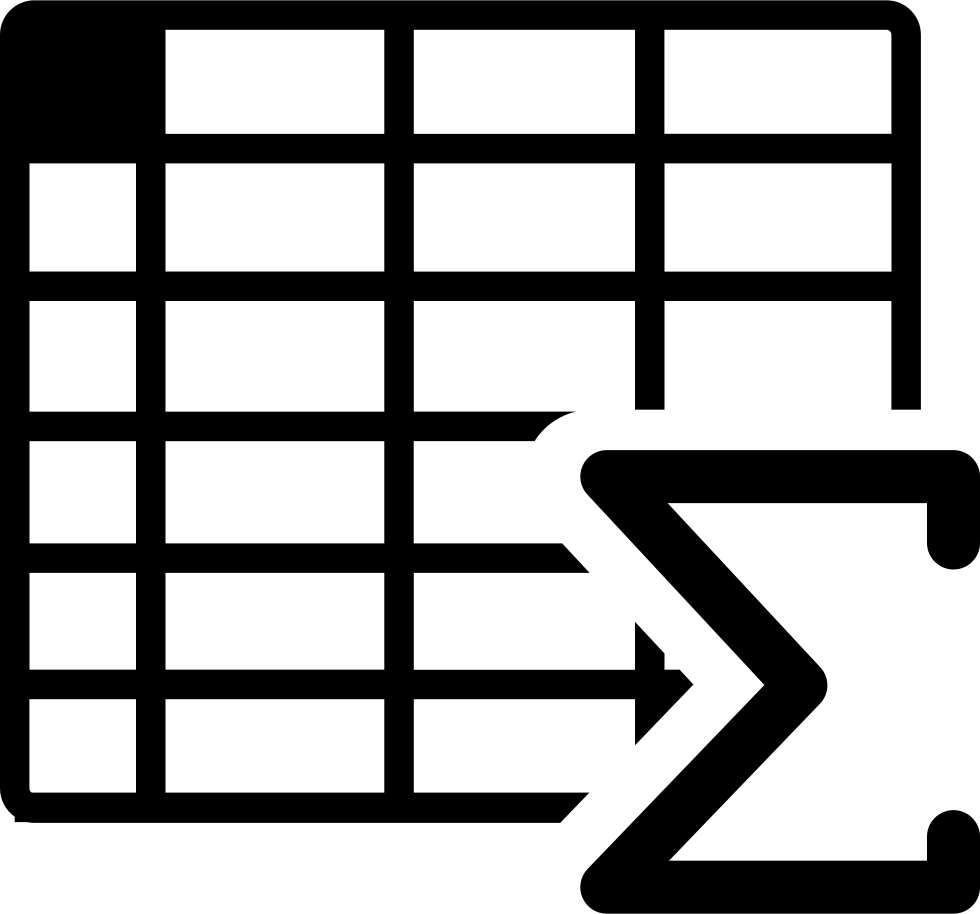 Spreadsheet With Sum Symbol Comments (980x914), Png Download