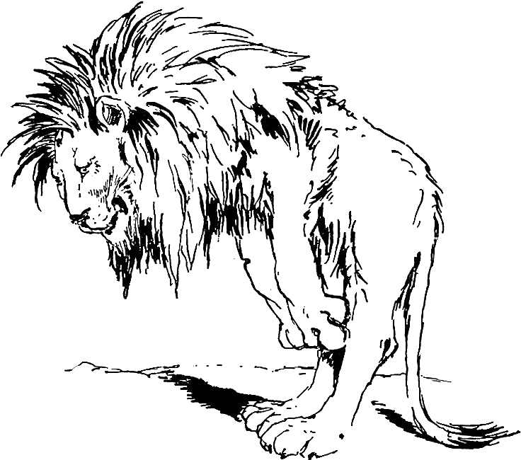 This Is A Cute Graphic Of A Bowing Lion From A Children's (925x870), Png Download