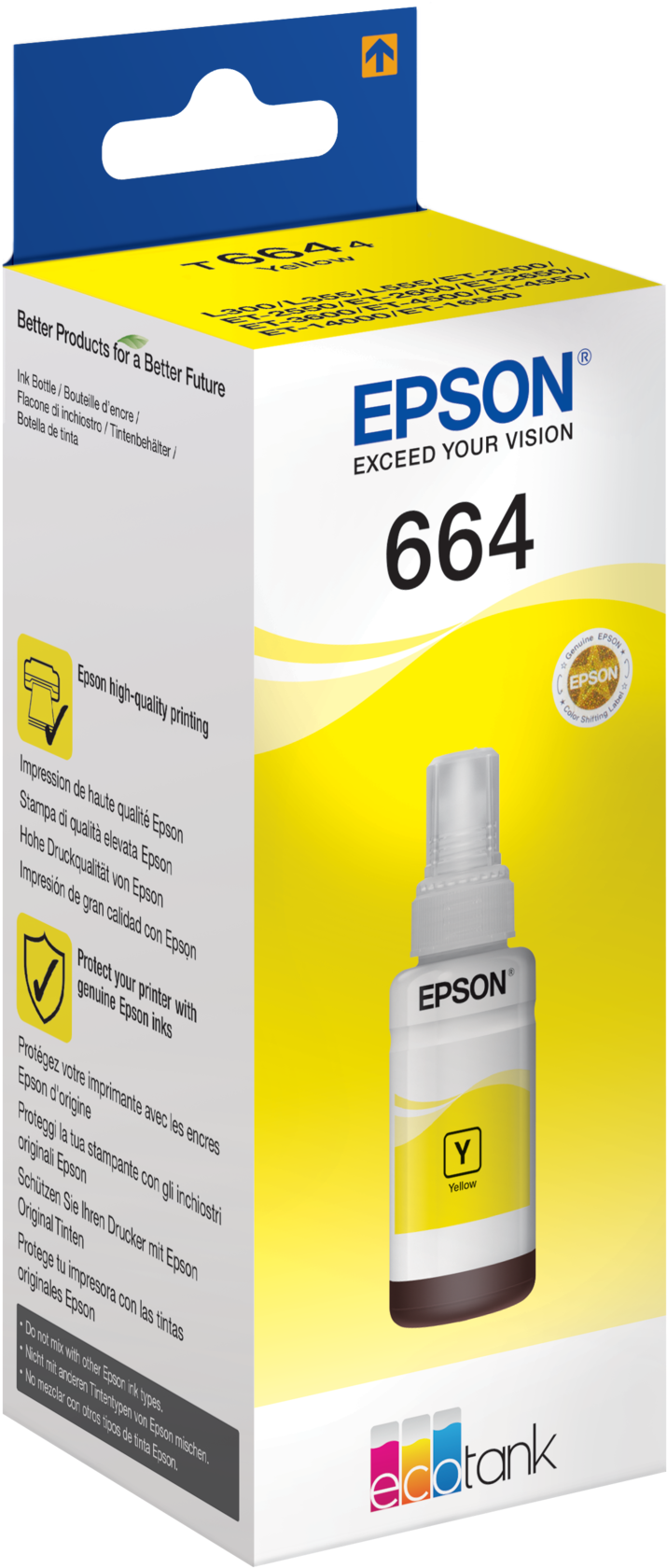 Epson C13t664440 Ink Cartridge Yellow, (1200x1776), Png Download