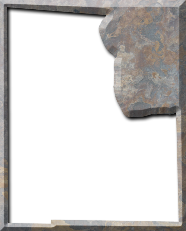 A Map Of Baker With The Map Area Carved Out Of A Rough (617x768), Png Download